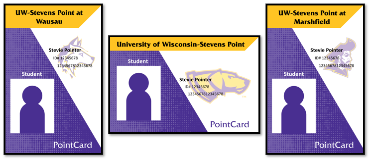 Picture of student PointCards for each campus