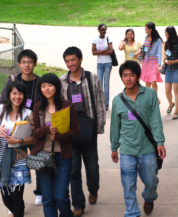 Students on campus