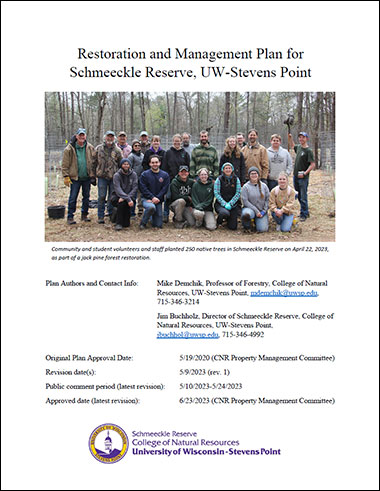 Schmeeckle Restoration and Management Plan
