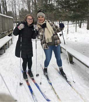 Cross-country skis can be rented at Schmeeckle