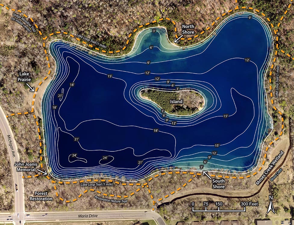 Lake Joanis Depth Map