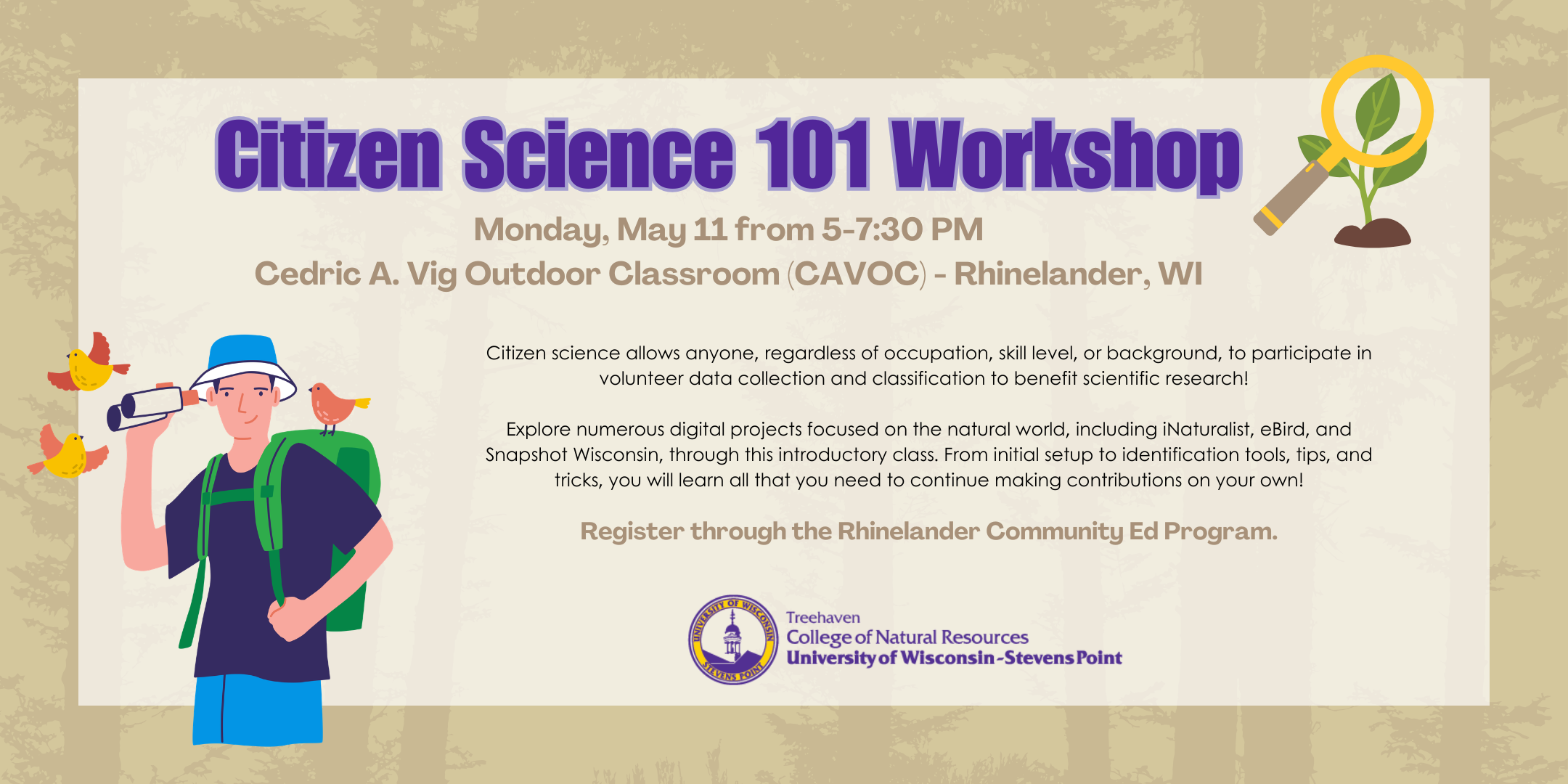 Citizen Science Workshop advertisement