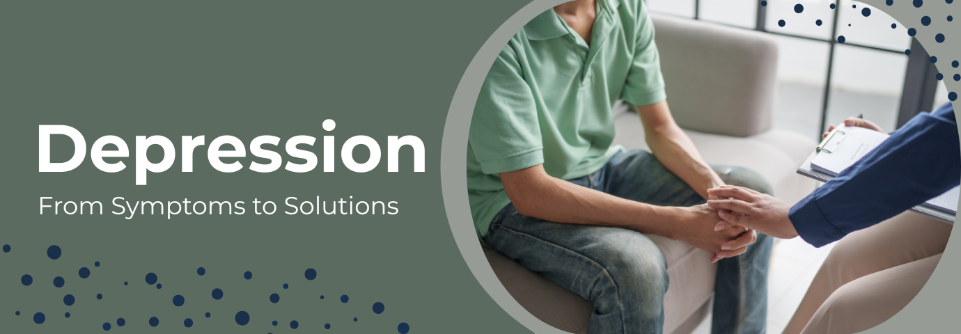 Depression: From Symptoms to Solutions - Button to Webpage