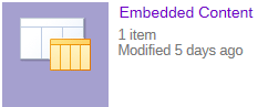 embedded content list icon