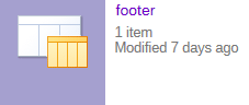 footer content list icon