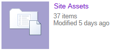 site assets library icon