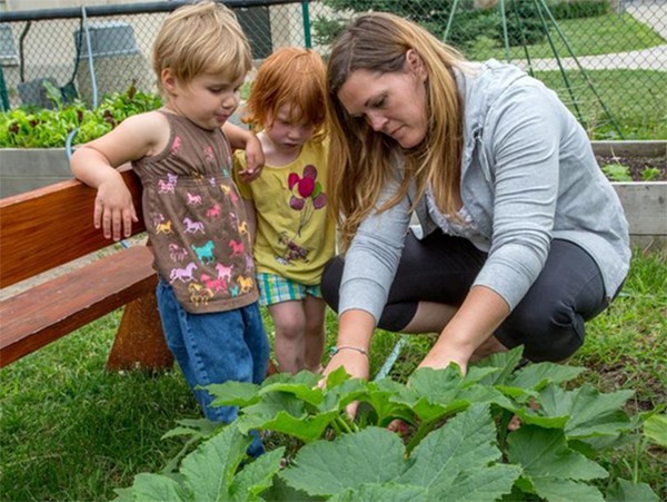 Big lessons at University Child Learning Center garden