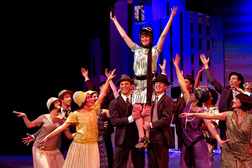 Thoroughly Modern Millie cast rehearses a scene
